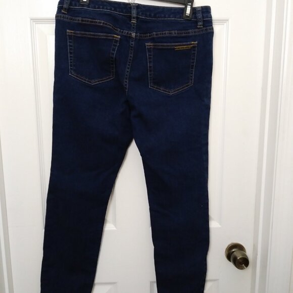 Michael Kors Izzy Skinny Jeans Dark Wash Mid-Rise Skinny Jeans Size 8 - Picture 7 of 15